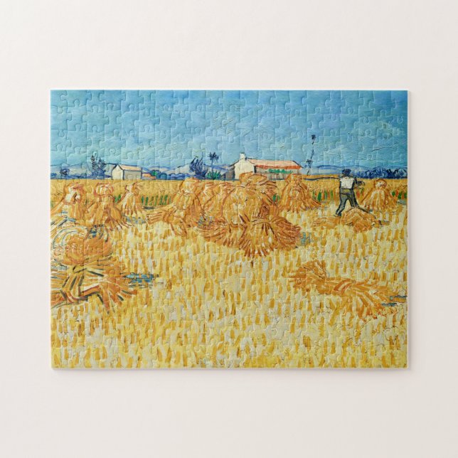 Puzzle Vincent Van Gogh, cosecha de maíz en Provenza (Horizontal)