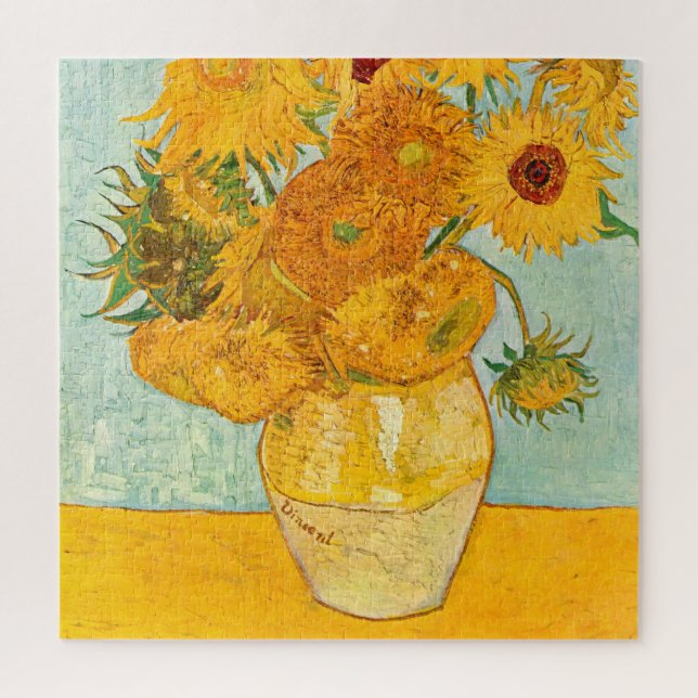 Puzzle Vincent Van Gogh Doce girasoles en un arte de enve (Vertical)