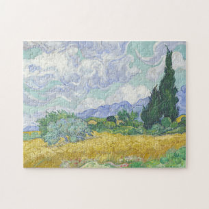 Puzzle Vincent Van Gogh, el campo de trigo con cipreses
