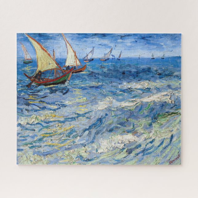 Puzzle Vincent van Gogh - El paisaje marino de Saintes-Ma (Horizontal)