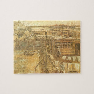 Puzzle Vincent van Gogh - El yard y la lavandería del car