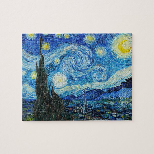 Puzzle Vincent Van Gogh es la noche estrellada (Horizontal)