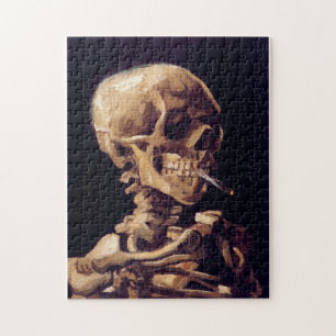 Puzzle Vincent van Gogh - esqueleto del cráneo que fuma