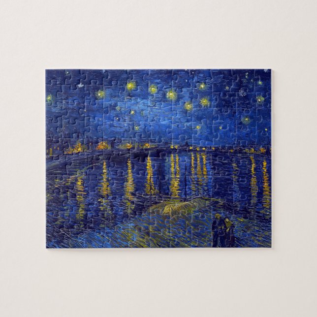 Puzzle Vincent Van Gogh, La pintura La noche estrellada (Horizontal)