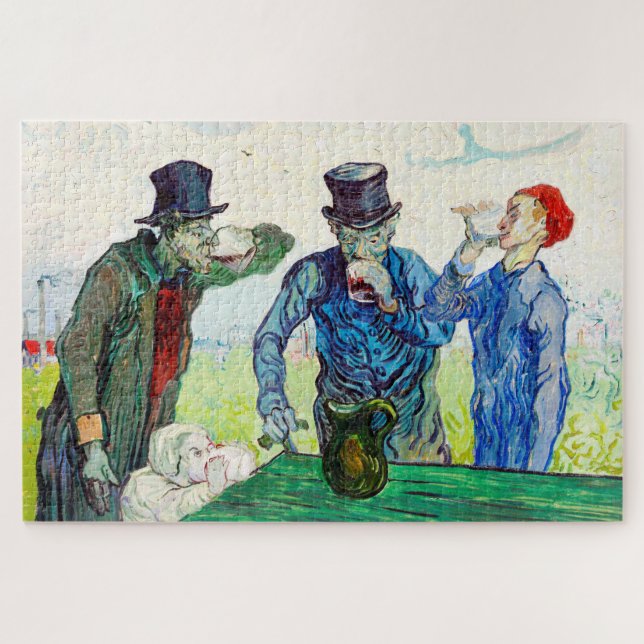 Puzzle Vincent Van Gogh Los Bebedores Arte Fino (Horizontal)