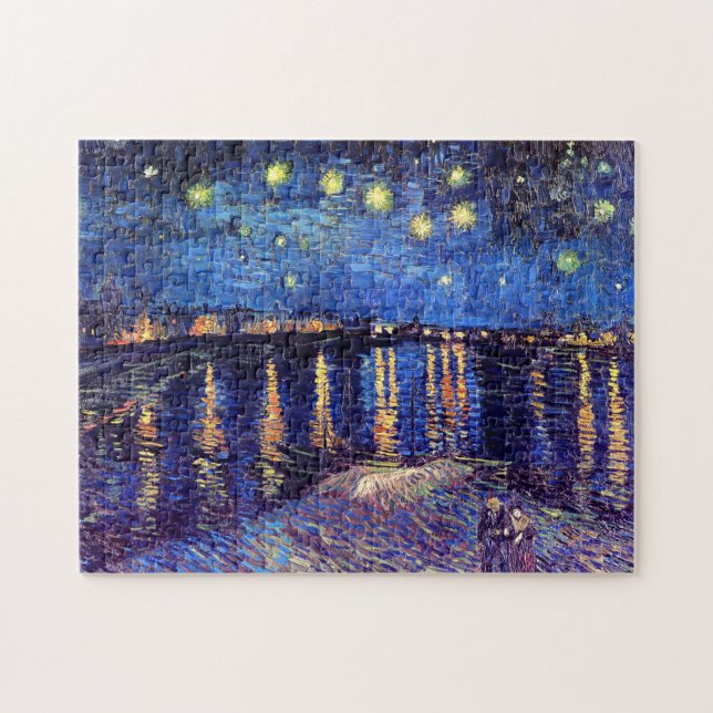 Puzzle Vincent Van Gogh - Noche estrellada sobre el Ródan (Horizontal)