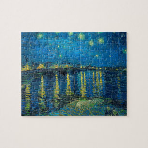 Puzzle Vincent Van Gogh Noche estrellada sobre el Ródano