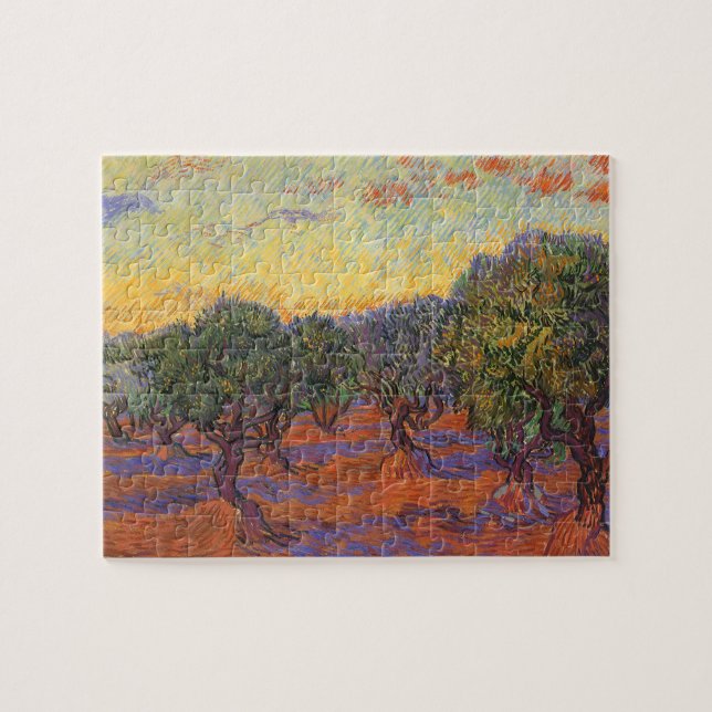 Puzzle Vincent van Gogh - Olive Grove, Naranja Sky (Horizontal)