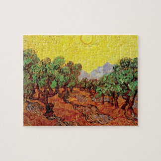 Puzzle Vincent Van Gogh - Olivos con cielo amarillo