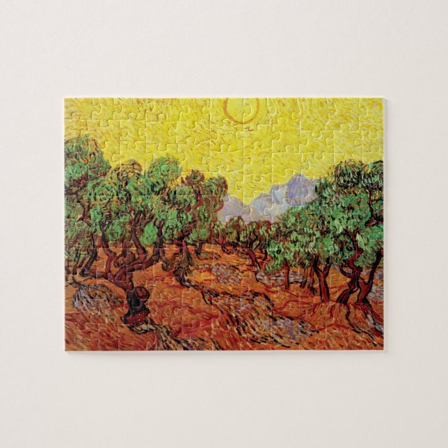 Puzzle Vincent Van Gogh - Olivos con cielo amarillo (Horizontal)