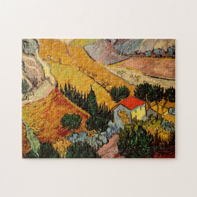 Puzzle Vincent van Gogh - Paisaje, Casa y Payaso (Horizontal)