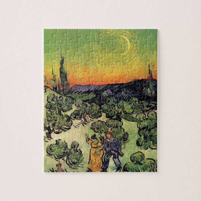 Puzzle Vincent Van Gogh - Paisaje Con Bella Artes Pareja (Vertical)