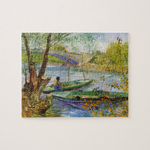 Puzzle Vincent Van Gogh, pescando en primavera