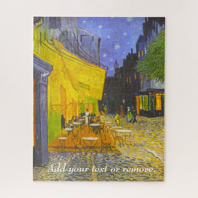 Puzzle Vincent van Gogh pintando "Cafe Terrace at Night", (Vertical)