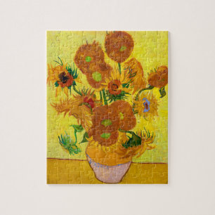 Puzzle Vincent Van Gogh Quince girasoles en un arte grand
