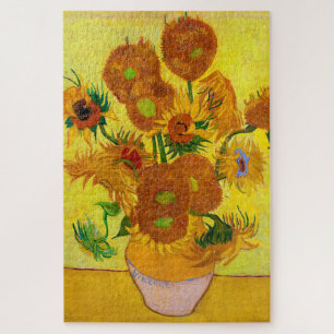 Puzzle Vincent Van Gogh Quince girasoles en un arte granu