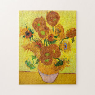 Puzzle Vincent Van Gogh Quince girasoles en un arte granu
