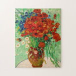 Puzzle Vincent Van Gogh Red Poppies and Daisies in a Vase<br><div class="desc">Vincent Van Gogh Red Poppies and Daisies en un rompecabezas de arte de la vesícula para adultos</div>