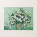 Puzzle Vincent van Gogh - Rosas<br><div class="desc">Rosas / Vida fija: Vase con rosas rosas rosas rosadas - Vincent van Gogh,  aceite sobre lienzo,  1890</div>