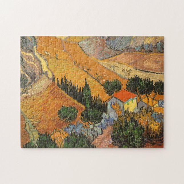 Puzzle Vincent van Gogh - Valle con Plowman (Horizontal)