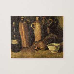 Puzzle Vincent van Gogh - Vida fija con 4 botellas de pie