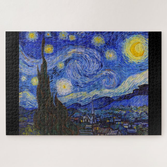 Puzzle Vincent Willem van Gogh , "Noche estrellada" (Horizontal)