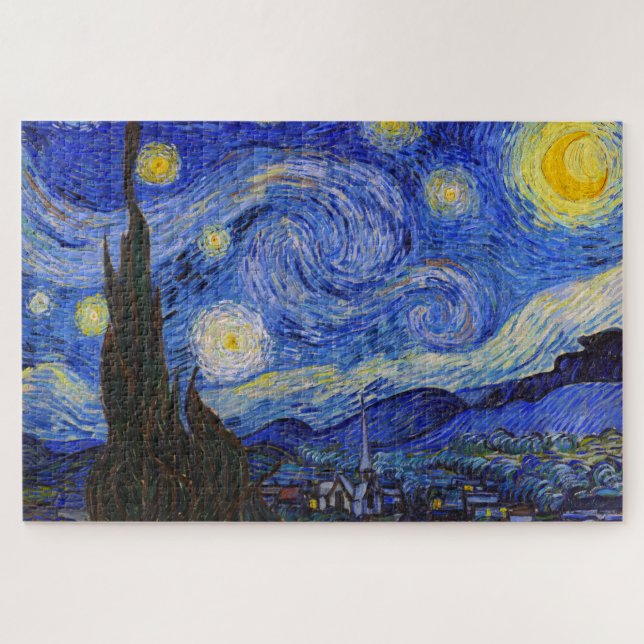 Puzzle Vincent Willem van Gogh , "Noche estrellada" (Horizontal)