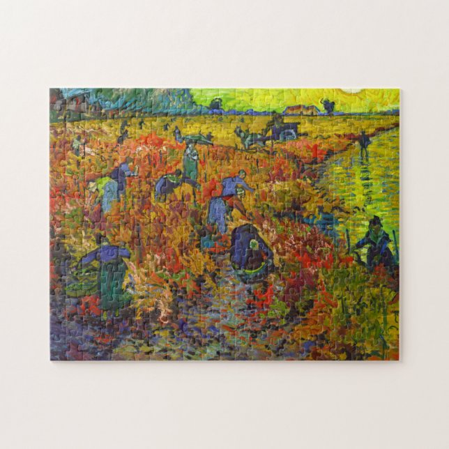 Puzzle Viñedo Rojo en Arles, 1888 por Vincent van Gogh (Horizontal)