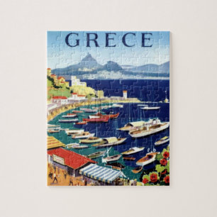 Puzzle Viñeta Atenas Grecia Ilustracion arte