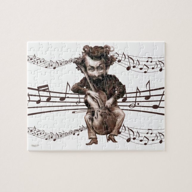Puzzle Viñeta de Cello con música (Horizontal)