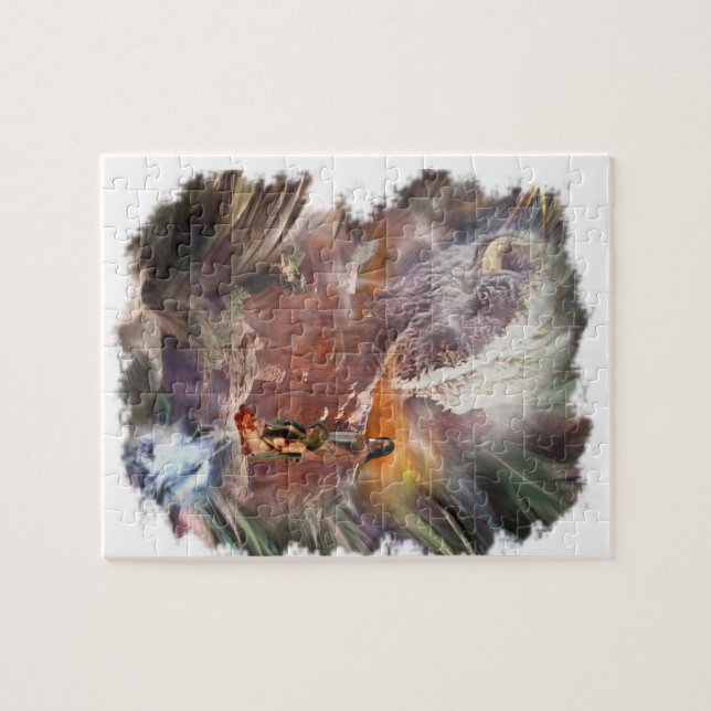 Puzzle Viñeta nocturna de Boda indio americano (Horizontal)