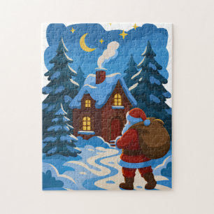 Puzzle Vinilo decorativo de Navidad de Papá Noel