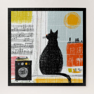 Puzzle Vinilo Gato Negro High Rise Live Set