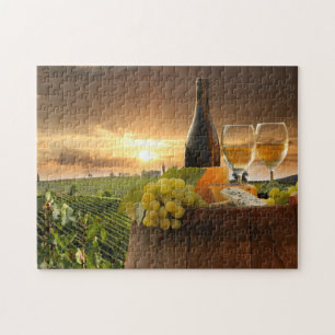 Puzzle Vino Blanco Con Barril En Viñetería En Chianti