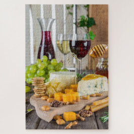 Puzzle Vino de queso Tuerca de miel uva crujir comida