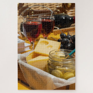Puzzle Vino gourmet, queso y pollos de oliva 1014pcs