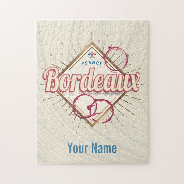 Puzzle Vino retro de Bordeaux Nouvelle-Aquitaine France (Vertical)