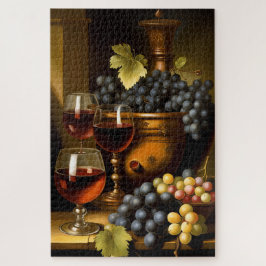 Puzzle Vino Rojo Y Uvas