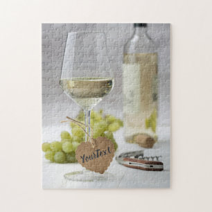 Puzzle Vino Sommelier Vine Lover Botella de uva Diseño