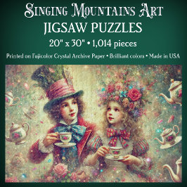 Puzzle Vintage Alice and Mad Hatter Tea Wonderland