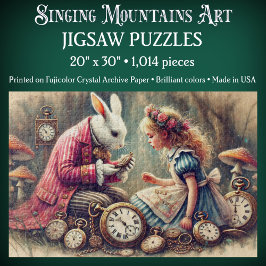 Puzzle Vintage Alice in Wonderland Illustration Fantasy