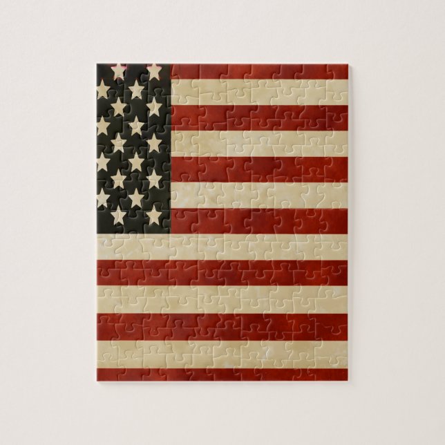 Puzzle Vintage American Flag GIFTS (Vertical)