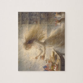 Puzzle Vintage Americana Tea Party with Mice 4th of July