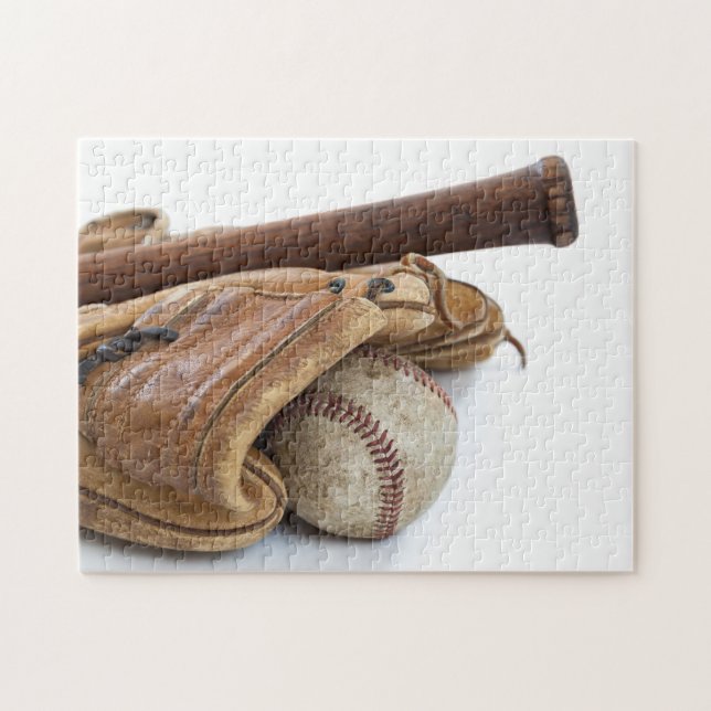 Puzzle Vintage Baseball and Bat (Horizontal)
