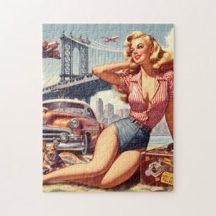 Puzzle Vintage Blonde Pin-up
