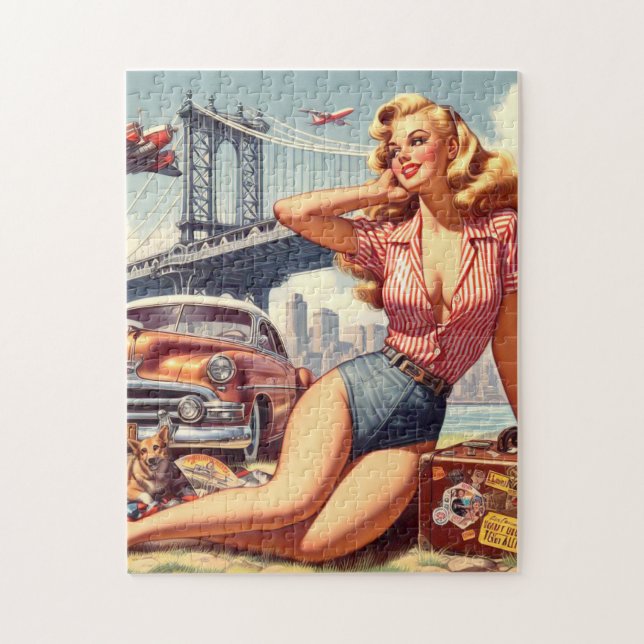 Puzzle Vintage Blonde Pin-up (Vertical)