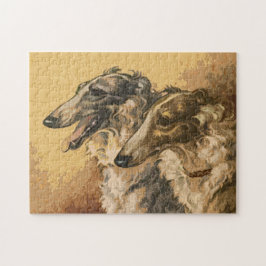 Puzzle Vintage Borzoi Duo