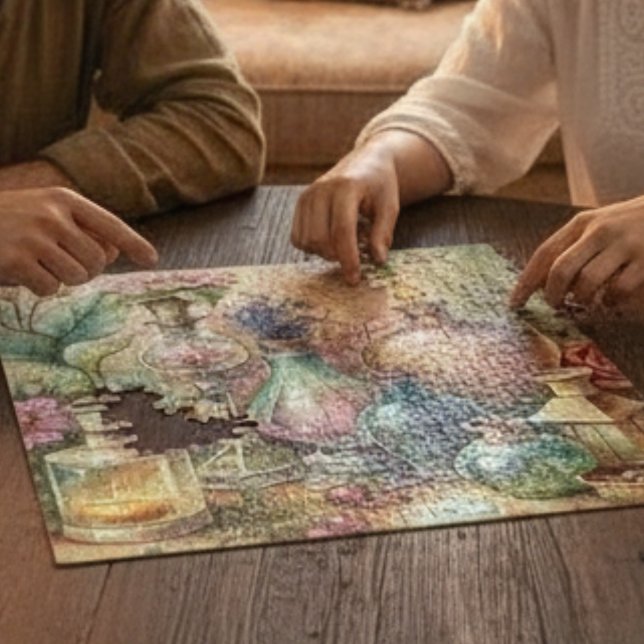 Puzzle Vintage Botanical Apothecary Bottles  (Subido por el creador)