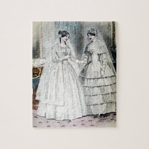 Puzzle Vintage Bridal Brides Antiguo Boda Blanco