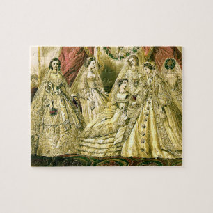 Puzzle Vintage bridesmaids wedding